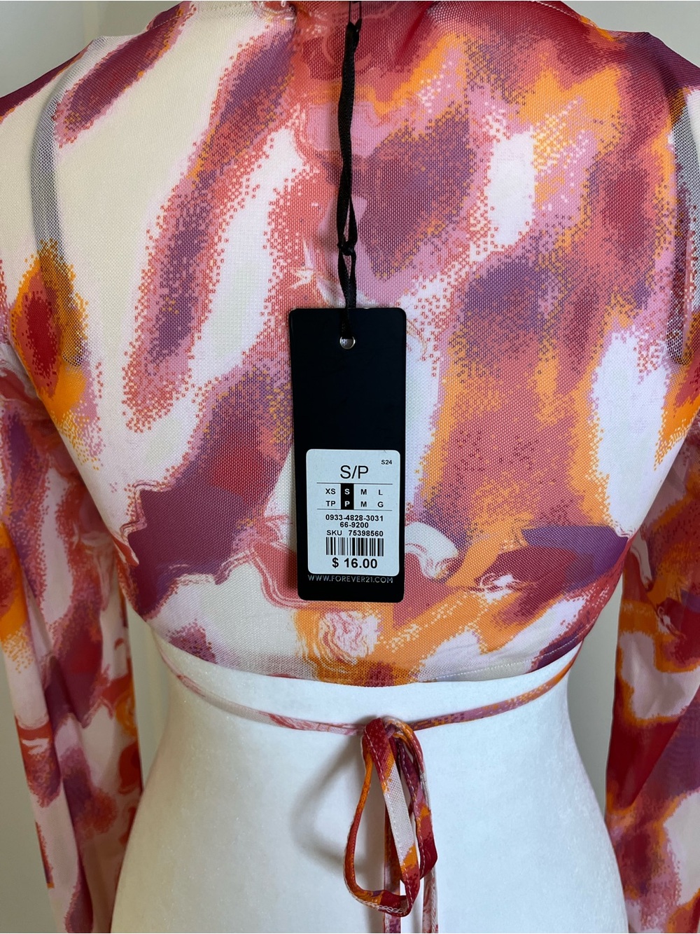 FOREVER 21 Sheer Flare Sleeve Crop Top NWT - FREE SHIPPING on Bundles $85+ - Picture 8 of 16